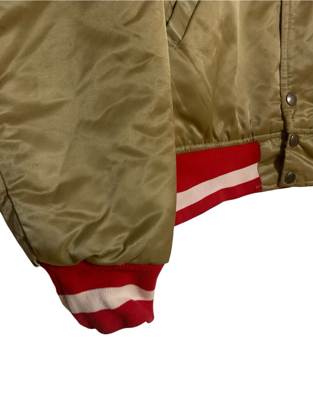 Vintage 90’s San Francisco 49ers Gold  Starter Jacket Satin Shiny NFL Size Small - Picture 9 of 11